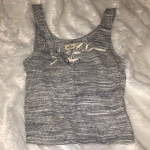 Hollister front lace up tank top, never worn
